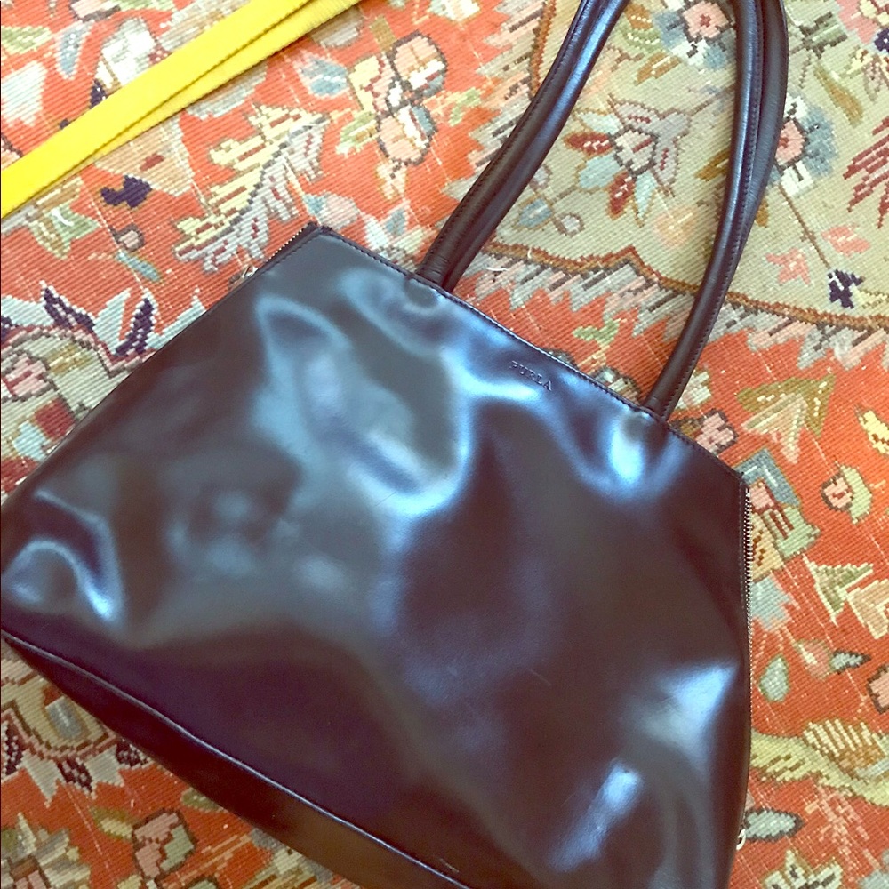 Furla black purse/bag